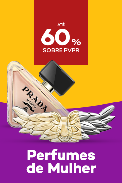 Perfumes de Senhora com destaque promocional de at&eacute; 60% sobre pre&ccedil;o de Venda ao P&uacute;blico Recomendado